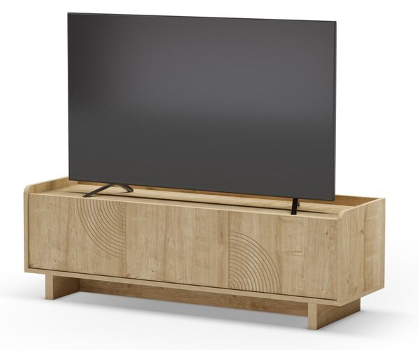 Szafka pod TV w dekorze dębu w naturalnym kolorze 140x45x40 cm Daira – Marckeric