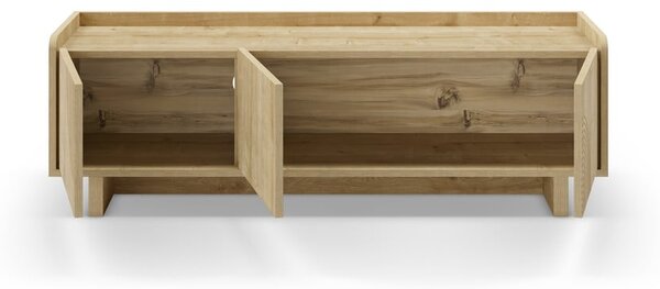 Szafka pod TV w dekorze dębu w naturalnym kolorze 140x45x40 cm Daira – Marckeric