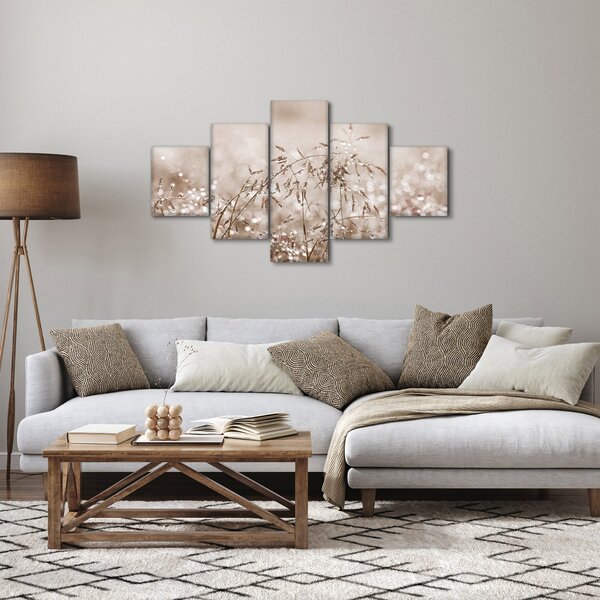 Obraz - Łąka w odcieniach brązu (125x70 cm)
