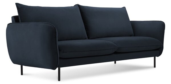 Ciemnoniebieska aksamitna sofa 160 cm Vienna – Cosmopolitan Design