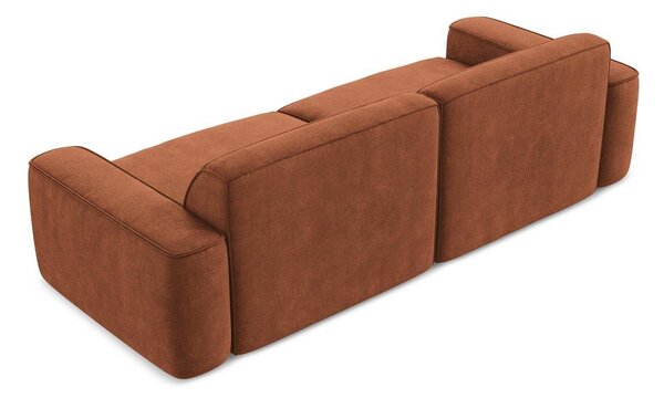 Sofa z tkaniny szenilowej w kolorze terakoty 244 cm Omao – Makamii