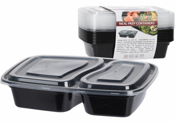Excellent Houseware Zestaw pojemników plastikowych 1200 ml, 10 szt
