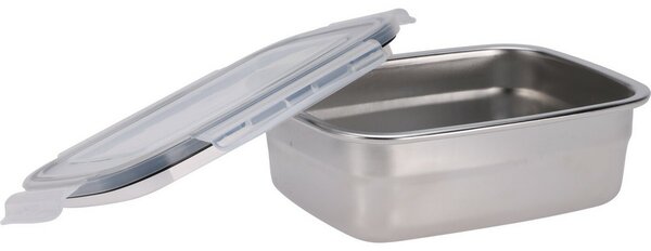 Excellent Houseware Pojemnik ze stali nierdzewnejz pokrywką plastikową 500 ml, 0,5 l