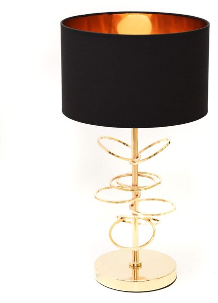 GLAMOUR LAMPA NOCNA CZARNO-ZŁOTA MILARI