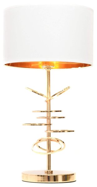 GLAMOUR LAMPA NOCNA BIAŁO-ZŁOTA MILARI