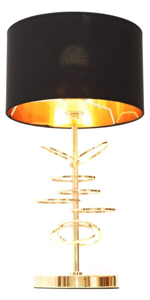 GLAMOUR LAMPA NOCNA CZARNO-ZŁOTA MILARI