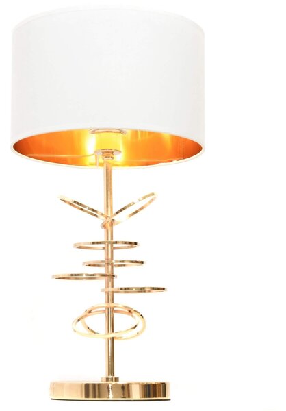 GLAMOUR LAMPA NOCNA BIAŁO-ZŁOTA MILARI