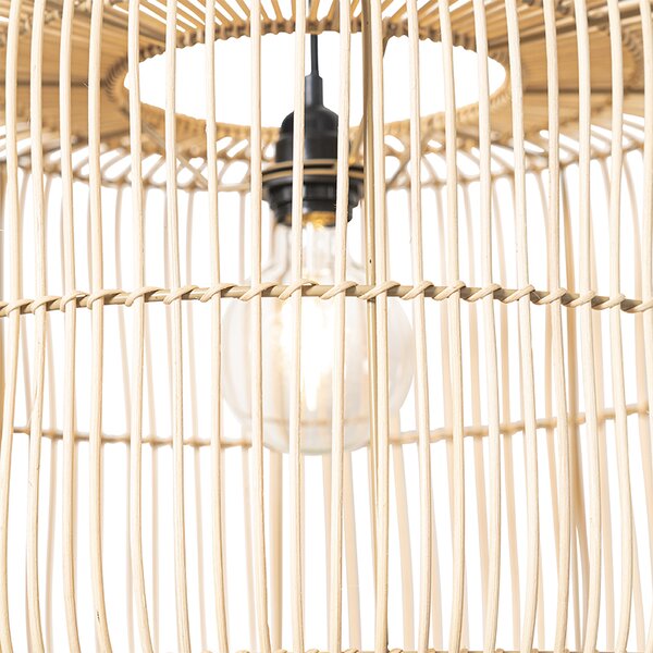 Orientalna lampa wisząca z rattanu 45 cm - Maud