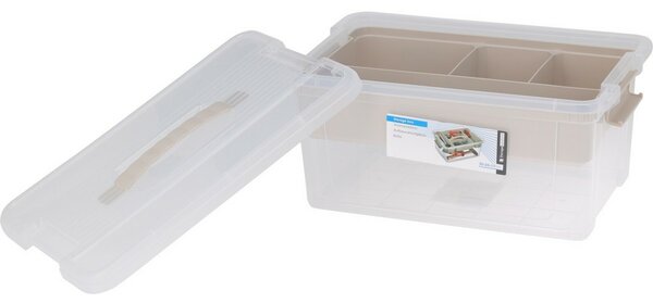 Storage Solutions Pojemnik plastikowy do przechowywania z wkładem 9 l, 35 x 23 x 17 cm