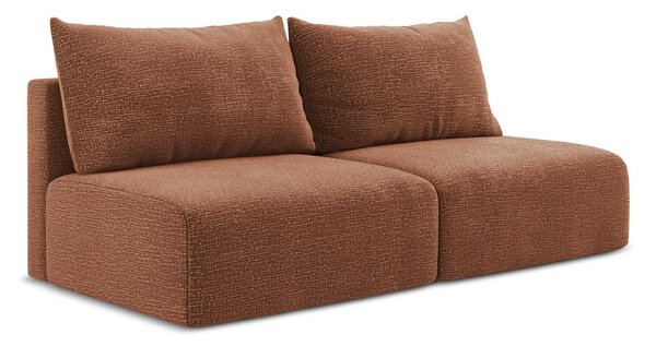 Ceglasta rozkładana/ze schowkiem sofa 216 cm Kalena – Makamii