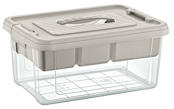 Storage Solutions Pojemnik plastikowy do przechowywania z wkładem 9 l, 35 x 23 x 17 cm