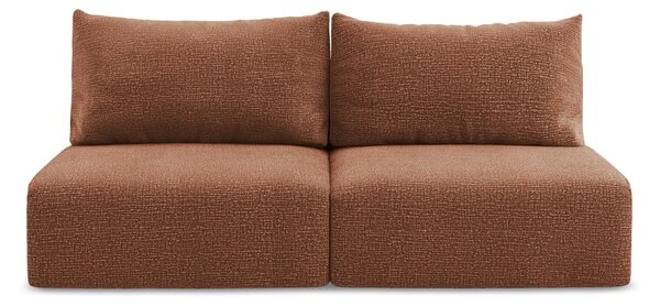 Ceglasta rozkładana/ze schowkiem sofa 216 cm Kalena – Makamii