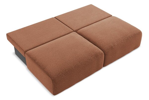 Ceglasta rozkładana/ze schowkiem sofa 216 cm Kalena – Makamii