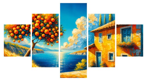 Obraz - Dom z pomarańczami II. (125x70 cm)