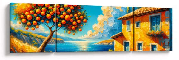 Obraz - Dom z pomarańczami II. (170x50 cm)