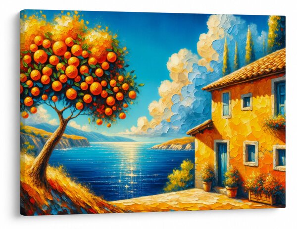 Obraz - Dom z pomarańczami II. (70x50 cm)