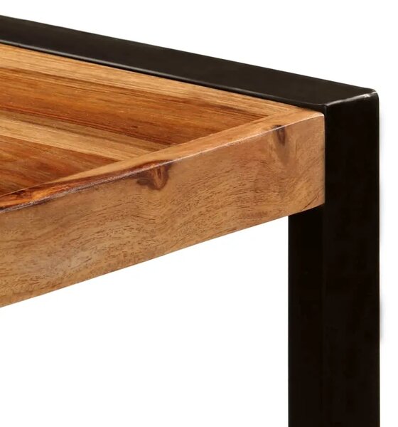 Brązowy stół z drewna sheesham 100x220 – Fulo 7X