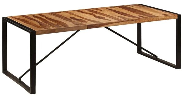 Brązowy stół z drewna sheesham 100x220 – Fulo 7X