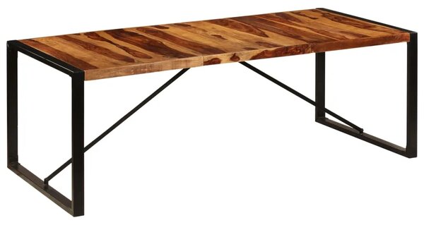 Brązowy stół z drewna sheesham 100x220 – Fulo 7X