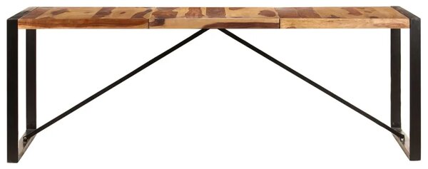 Brązowy stół z drewna sheesham 100x220 – Fulo 7X