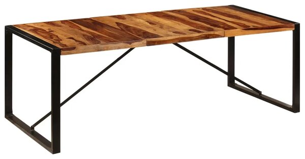 Brązowy stół z drewna sheesham 100x220 – Fulo 7X