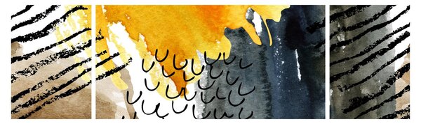 Obraz - Abstrakcyjna akwarela (170x50 cm)