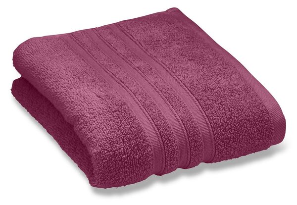 Ciemnoróżowy bawełniany ręcznik kąpielowy frotte 70x120 cm Zero Twist – Catherine Lansfield