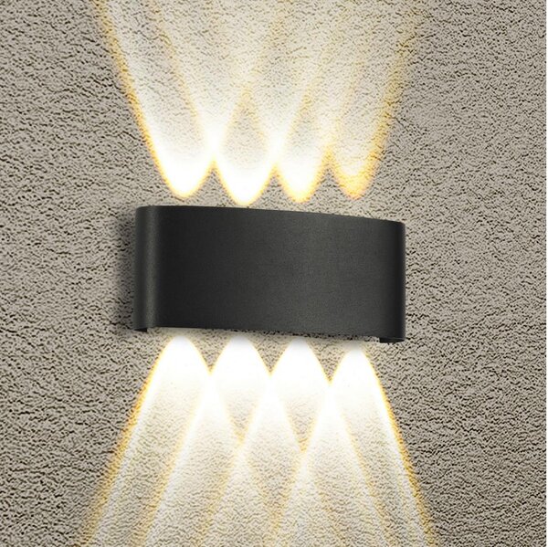 Brilagi - LED zewnętrzny kinkiet FLAREBOX LED/8W/230V czarny IP65 ...
