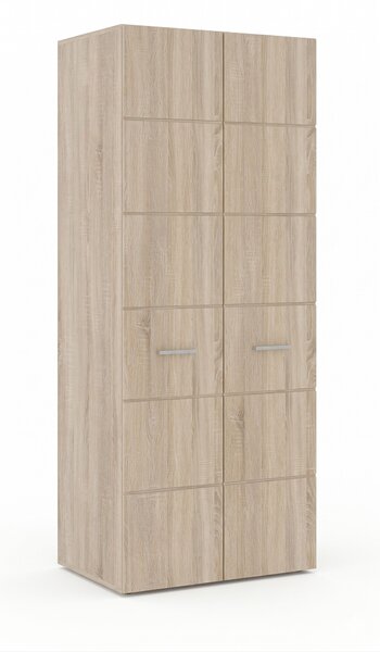 Szafa 2D Imola - Dąb Sonoma 80 cm Biały mat