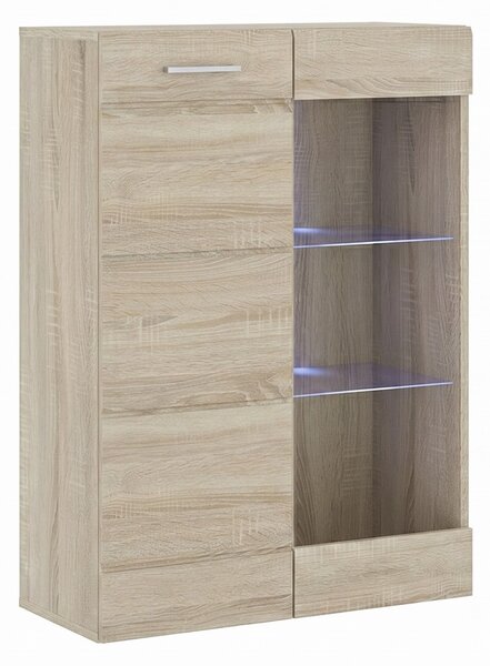 Komoda 1D Imola Dąb Sonoma 80 cm Biały mat