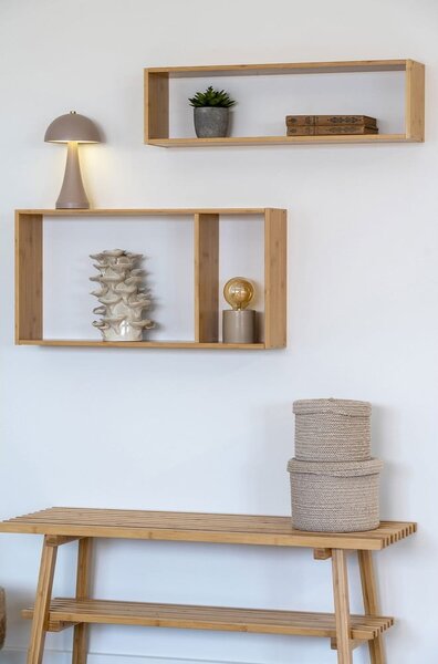Wielopoziomowa bambusowa półka w naturalnym kolorze 70 cm Ember – House Nordic