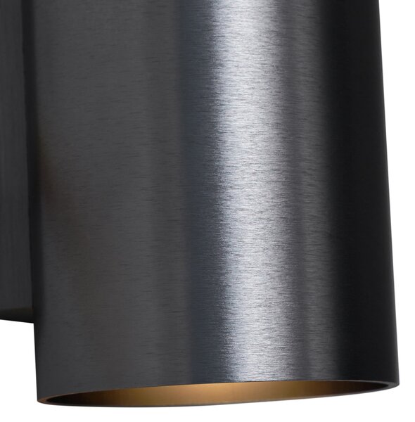 Nowoczesna lampa ścienna, okrągła, 2-punktowa, GU10, 50 mm, kolor ciemnoszary - Sandy