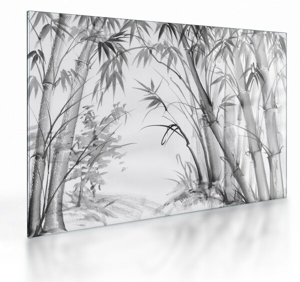 Obraz na szkle - Las bambusowy (70x50 cm)