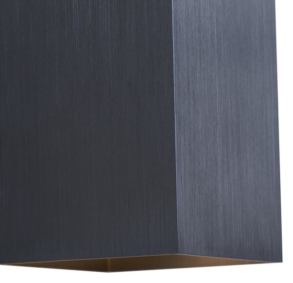 Nowoczesny kinkiet w kolorze metalu pistoletowego, kwadratowy, 2-punktowy GU10 50mm - Sandy