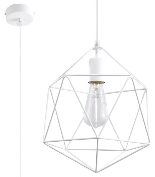 Industrialna lampa wisząca E840-Gaspari - biały
