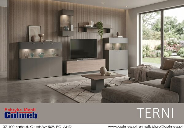 Stolik box Antracyt Terni, Dąb Cremona Cannolo 90 cm