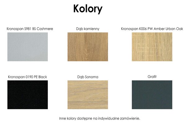 Stolik Square 4 różne dekory loft 45 cm Dąb Kamienny