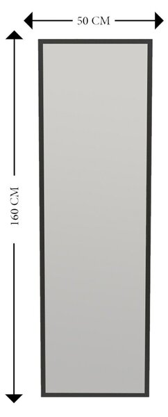 Lustro Tessa Black 50 x 160 cm