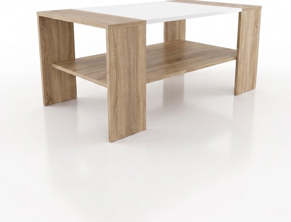 Stolik Viani do salonu 110x60 cm Dąb Sonoma Biały
