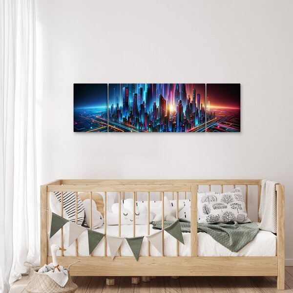 Obraz - Miasto przyszłości (170x50 cm)