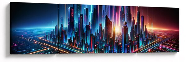 Obraz - Miasto przyszłości (170x50 cm)