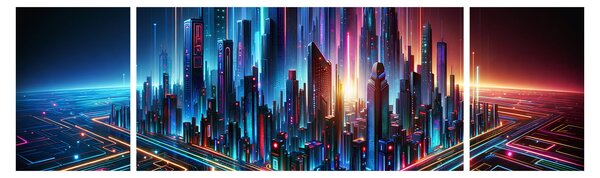 Obraz - Miasto przyszłości (170x50 cm)