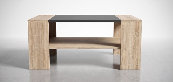 Stolik Viani do salonu 110x60 cm Dąb Sonoma Czarny