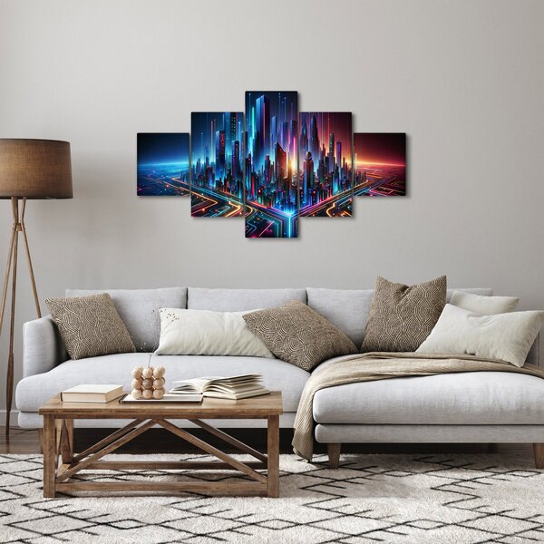 Obraz - Miasto przyszłości (125x70 cm)