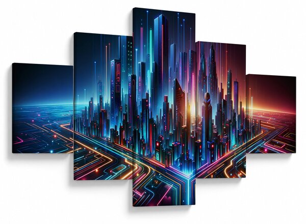 Obraz - Miasto przyszłości (125x70 cm)