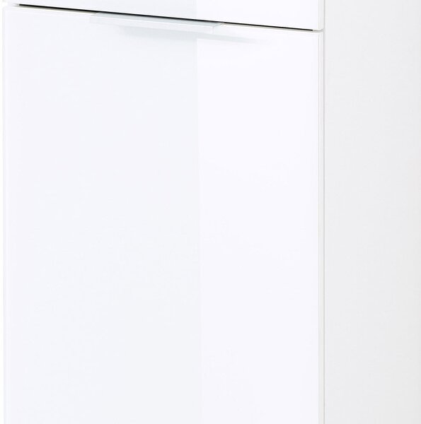 Biała wysoka szafka łazienkowa w dekorze dębu 39x112 cm Pescara – Germania
