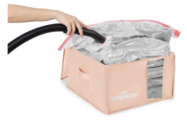 Plastikowy pojemnik próżniowy do przechowywania ubrań 42x40x25 cm Pink Edition – Compactor