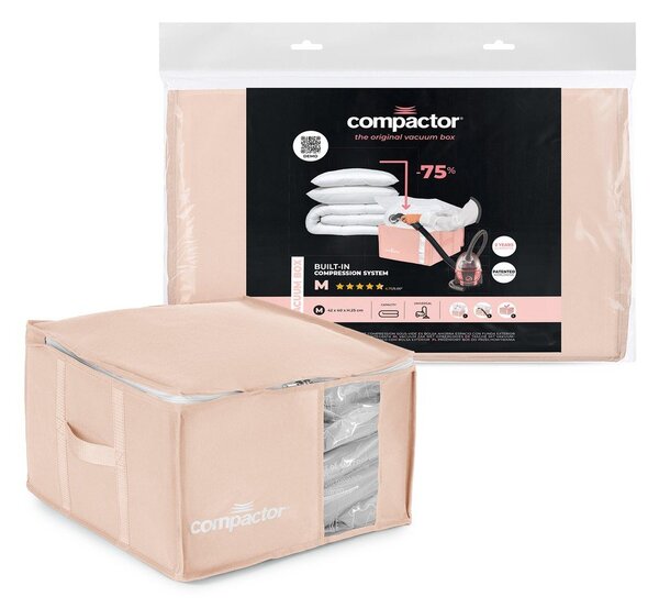 Plastikowy pojemnik próżniowy do przechowywania ubrań 42x40x25 cm Pink Edition – Compactor