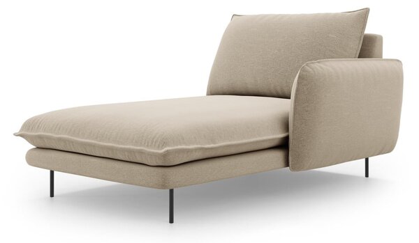Beżowy szezlong Cosmopolitan Design Vienna, prawostronny