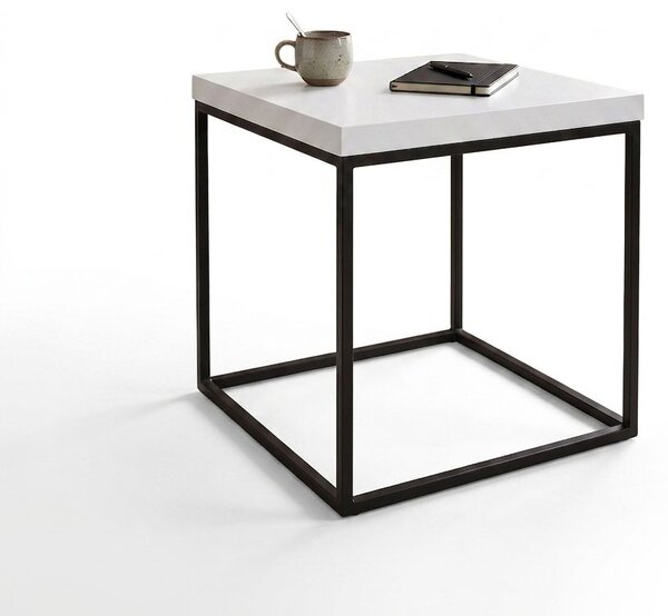 Stolik Square 2 biały połysk loft 46 cm